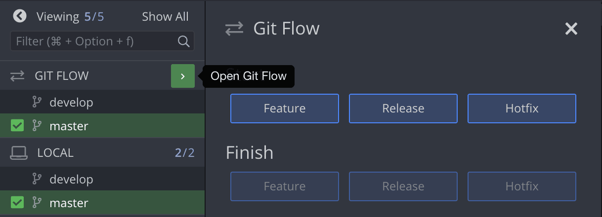 Gitflow Menu